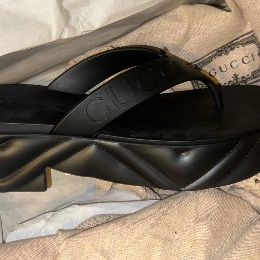 Gucci Black Women's Platform Sandals BRAND NEW s. 38